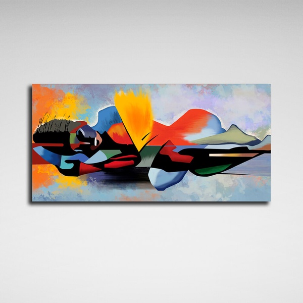 Картина на холсті абстракція Reflection, 30х60 см, Холст поліестеровий