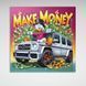 Картина на холсте на стену Скрудж на Мерседесе Make Money, 30х30 см, Холст полиэстеровый