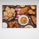 Картина на холсте на стену для кухни Слойки с печеньем и панкейками, 30х45 см, Холст полиэстеровый