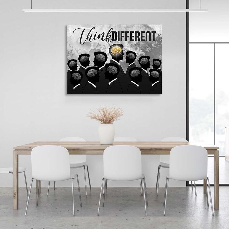 Мотиваційна картина на полотні для офісу Think Different, 30х40 см, Холст поліестеровий