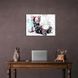 Картина на холсте интерьерная кукла KAWS граффити, 30х40 см, Холст полиэстеровый