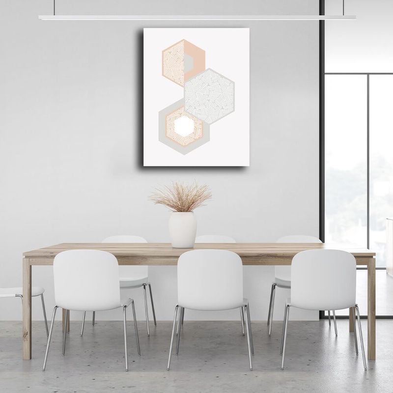 Картина на холсте абстракция Hexagons abstraction, 30х40 см, Холст полиэстеровый