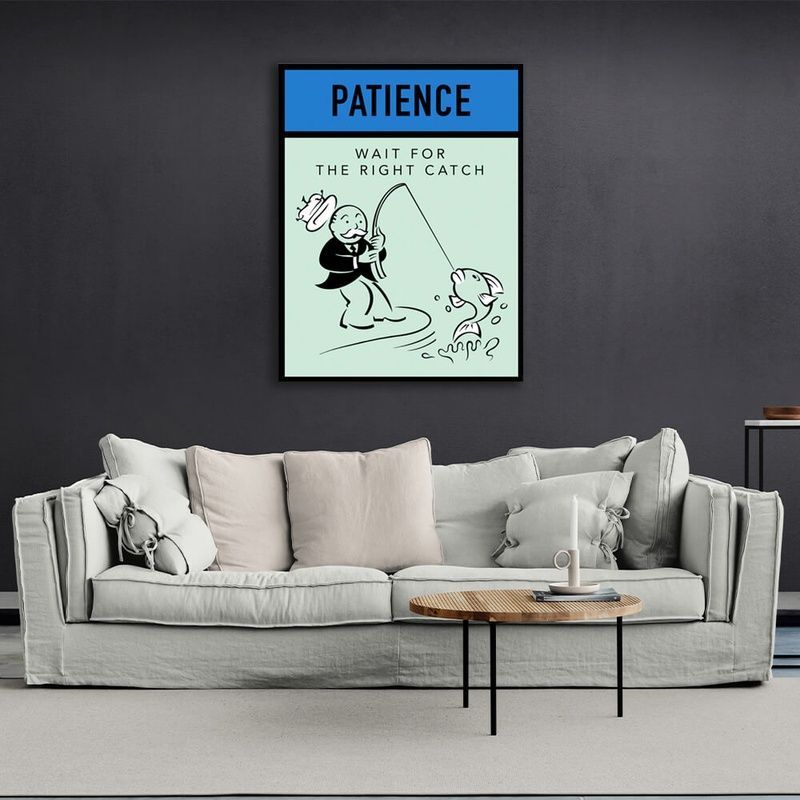 Картина на холсте Монополия Patience, 30х40 см, Холст полиэстеровый
