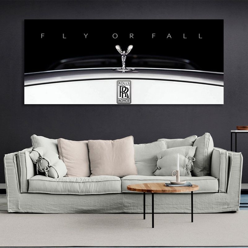 Картина на холсте FLY OR FALL, 30х60 см, Холст полиэстеровый