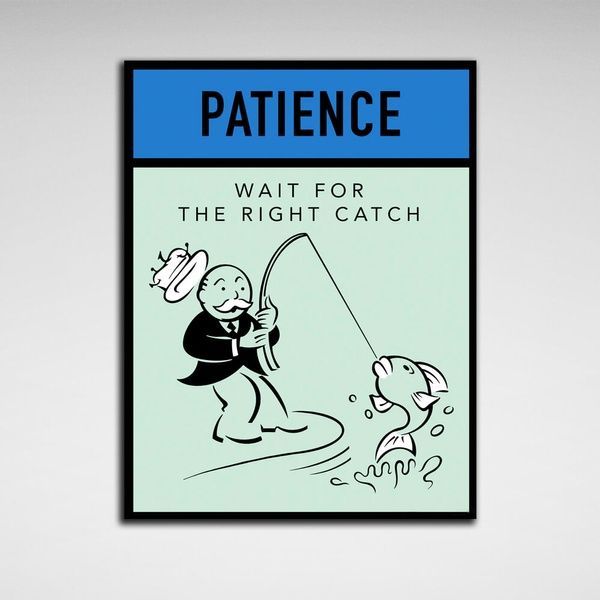 Картина на холсте Монополия Patience, 30х40 см, Холст полиэстеровый