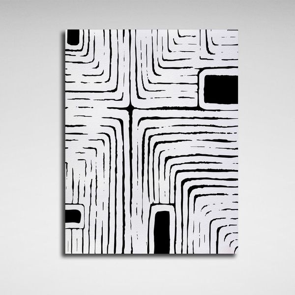 Картина на холсті абстракція Abstract labyrinth, 30х40 см, Холст поліестеровий