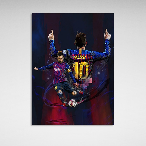 Картина на полотні на стіну Футболіст Ліонель Мессі Барселона, 30х40 см, Холст поліестеровий