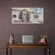 Картина на холсте на стену для мотивации для офиса $100 в ₴1000, 30х60 см, Холст полиэстеровый
