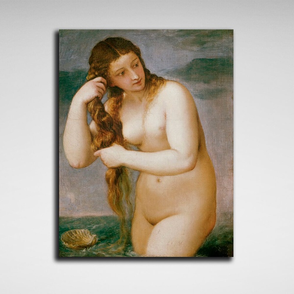 Картина на холсті репродукція Венера Анадіомена Тіціан, 30х40 см, Холст поліестеровий