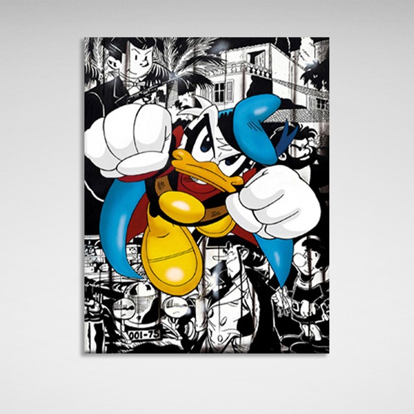 Картина на полотні Качка Супермен, 30х40 см, Холст поліестеровий