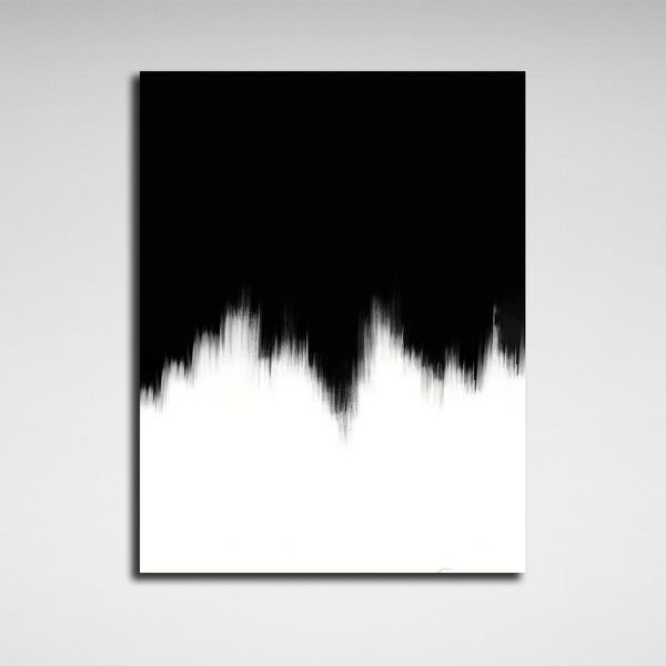 Картина на холсте абстракция Noir Blanc, 30х40 см, Холст полиэстеровый