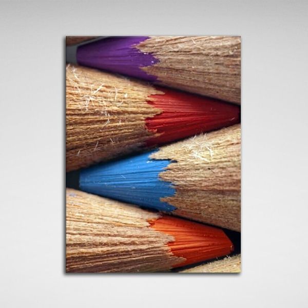 Картина на холсте для дома Pencil, 30х40 см, Холст полиэстеровый
