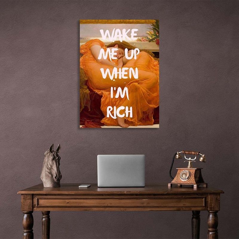 Картина на полотні на стіну інтер'єрна Палаючий червень. Wake Me Up When I'M Rich, 30х40 см, Холст поліестеровий