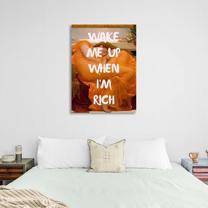 Картина на полотні на стіну інтер'єрна Палаючий червень. Wake Me Up When I'M Rich, 30х40 см, Холст поліестеровий