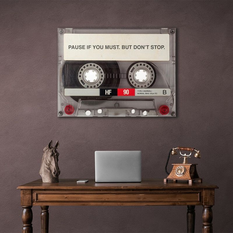 Картина на холсте для мотивации Dont stop, 30х40 см, Холст полиэстеровый