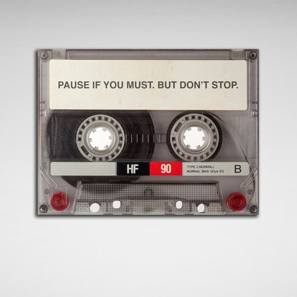 Картина на холсте для мотивации Dont stop, 30х40 см, Холст полиэстеровый