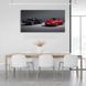 Картина на холсте на стену машина черная и красная Porsche 911 Targa , 30х60 см, Холст полиэстеровый