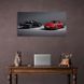 Картина на холсте на стену машина черная и красная Porsche 911 Targa , 30х60 см, Холст полиэстеровый