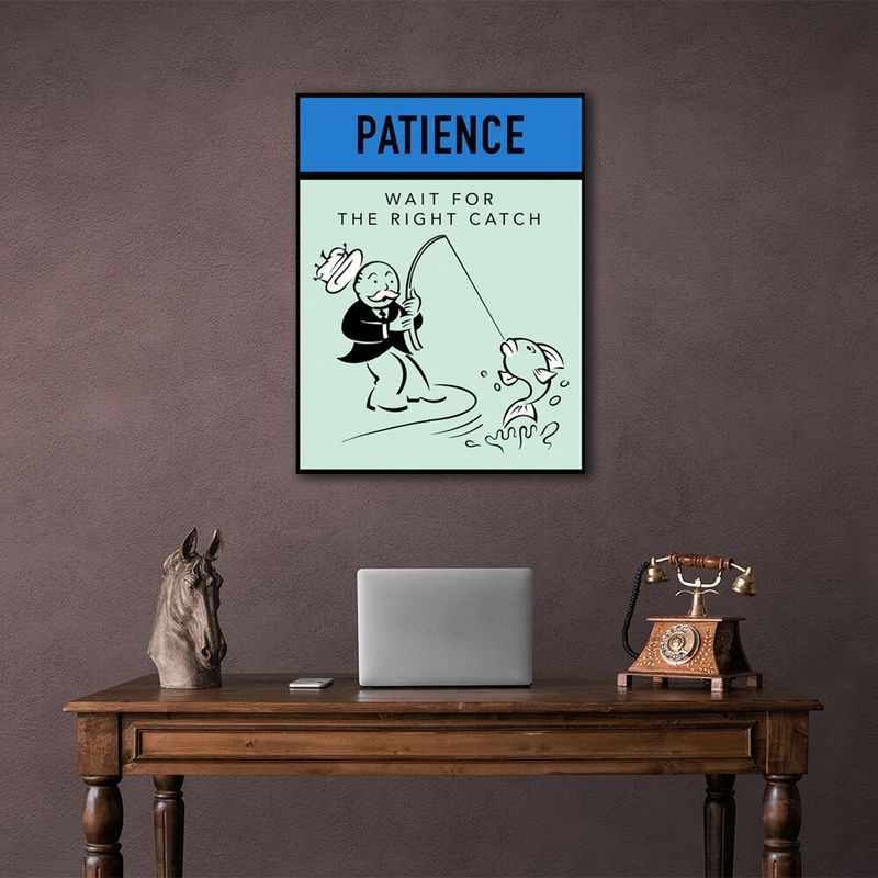 Картина на холсте Монополия Patience, 30х40 см, Холст полиэстеровый