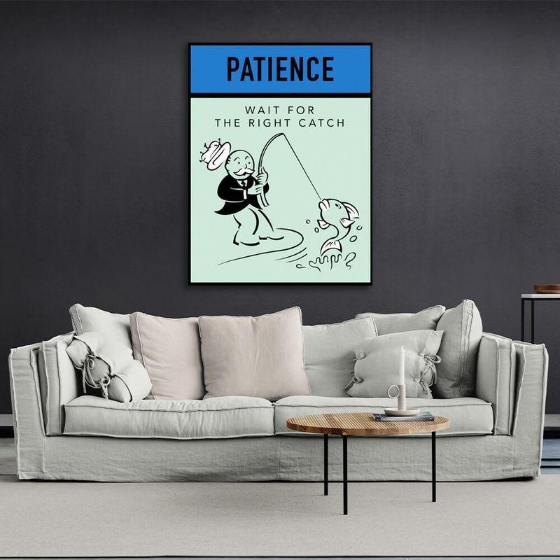 Картина на холсте Монополия Patience, 30х40 см, Холст полиэстеровый