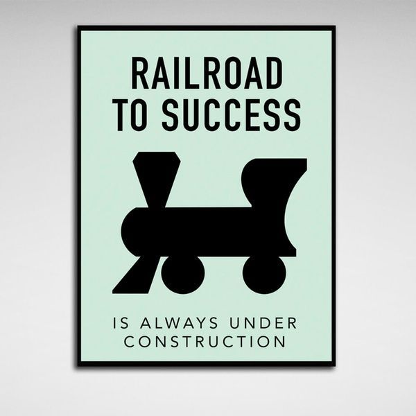 Картина на холсте Монополия Railroad to success, 30х40 см, Холст полиэстеровый