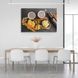 Картина на холсте на стену для кухни Две кружки пива и закуски, 30х45 см, Холст полиэстеровый