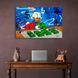 Картина на полотні Скрудж рахує долари, 30х40 см, Холст поліестеровий