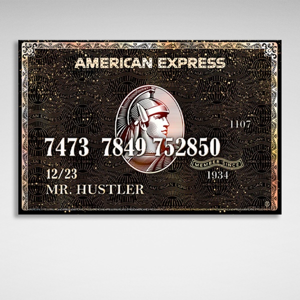 Картина на полотні карта American Express, 30х40 см, Холст поліестеровий