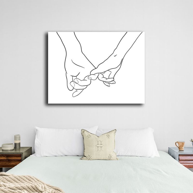 Картина на холсті абстракція Couple hands, 30х40 см, Холст поліестеровий