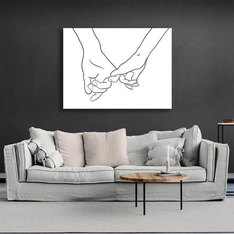 Картина на холсті абстракція Couple hands, 30х40 см, Холст поліестеровий