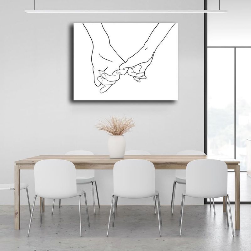 Картина на холсті абстракція Couple hands, 30х40 см, Холст поліестеровий