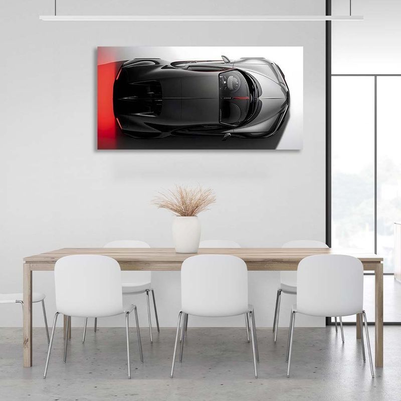 Картина на полотні машина Bugatti Chiron, 30х60 см, Холст поліестеровий