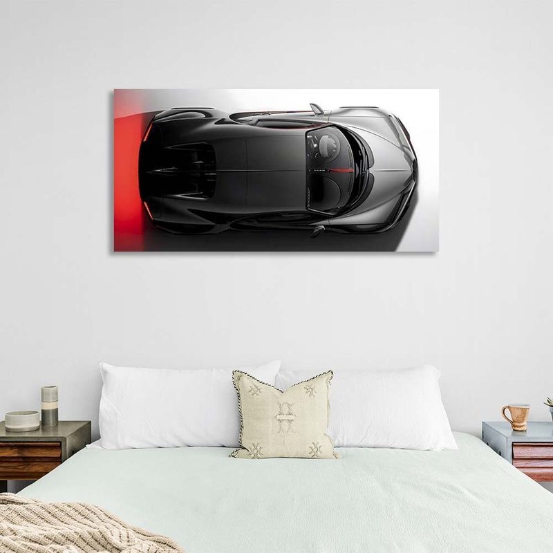 Картина на полотні машина Bugatti Chiron, 30х60 см, Холст поліестеровий