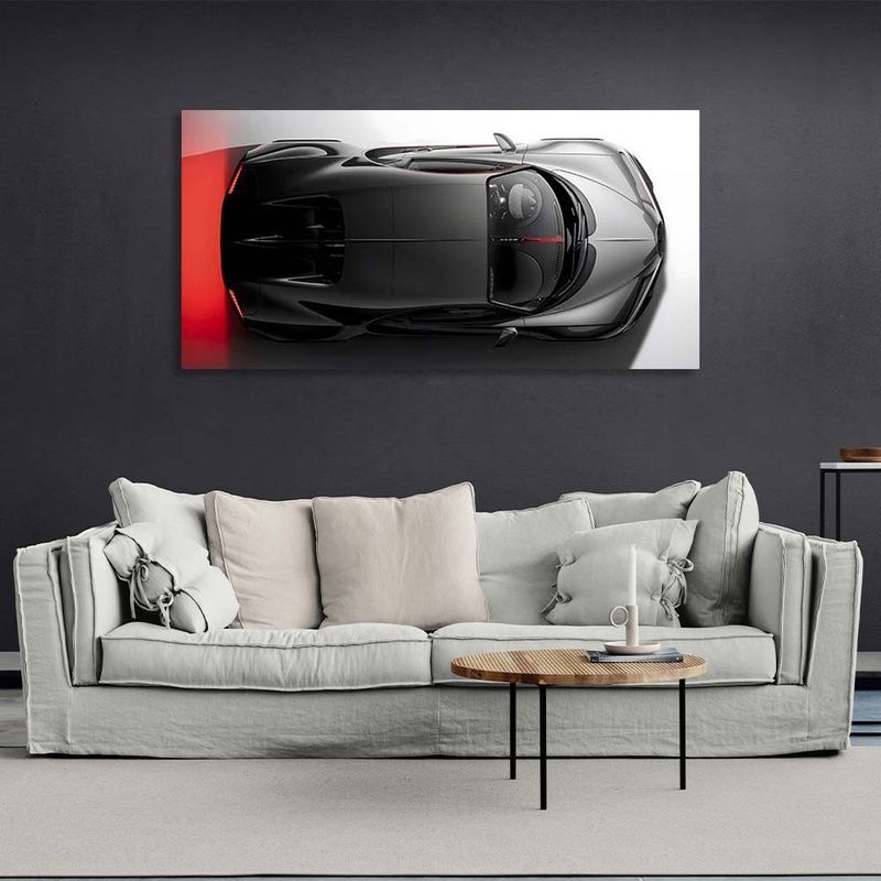 Картина на полотні машина Bugatti Chiron, 30х60 см, Холст поліестеровий