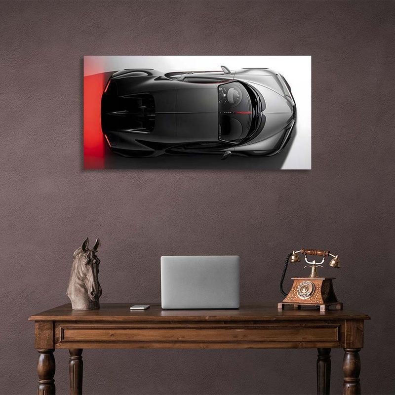 Картина на полотні машина Bugatti Chiron, 30х60 см, Холст поліестеровий
