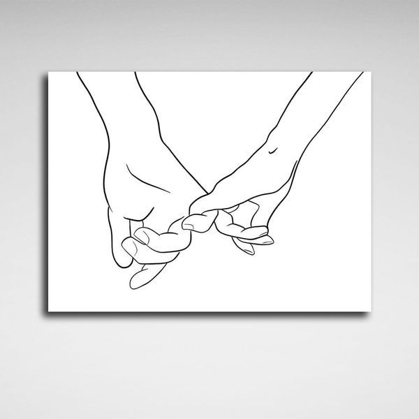 Картина на холсте абстракция Couple hands, 30х40 см, Холст полиэстеровый