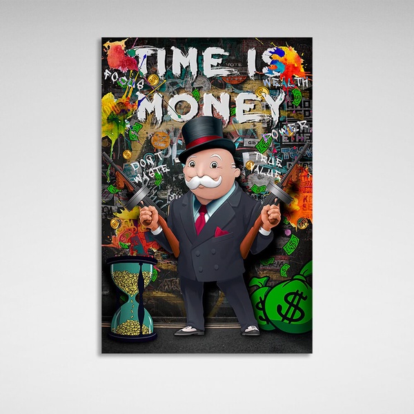Картина на полотні Час гроші монополія, 30х45 см, Холст поліестеровий