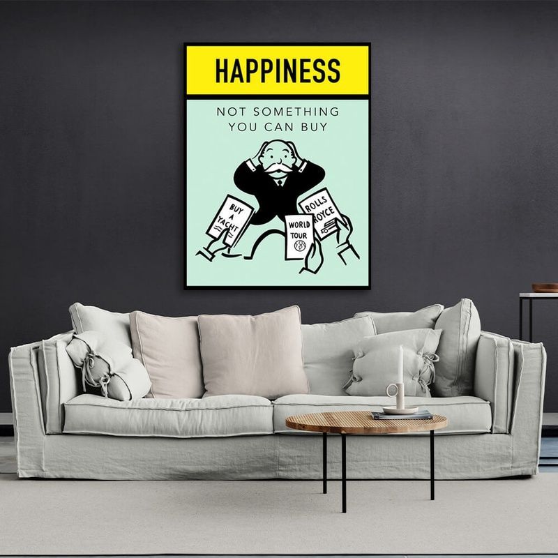Картина на холсте Монополия Happiness, 30х40 см, Холст полиэстеровый