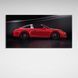 Картина на полотні на стіну автомобіль червоний Porsche 911 Targa 4 GTS , 30х60 см, Холст поліестеровий