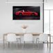 Картина на полотні на стіну автомобіль червоний Porsche 911 Targa 4 GTS , 30х60 см, Холст поліестеровий