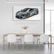 Картина на холсте на стену машина McLaren 720S Silverstone Aero, 30х60 см, Холст полиэстеровый