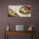 Картина на полотні репродукція фреска Мікеланджело Створення Адама, 30х60 см, Холст поліестеровий