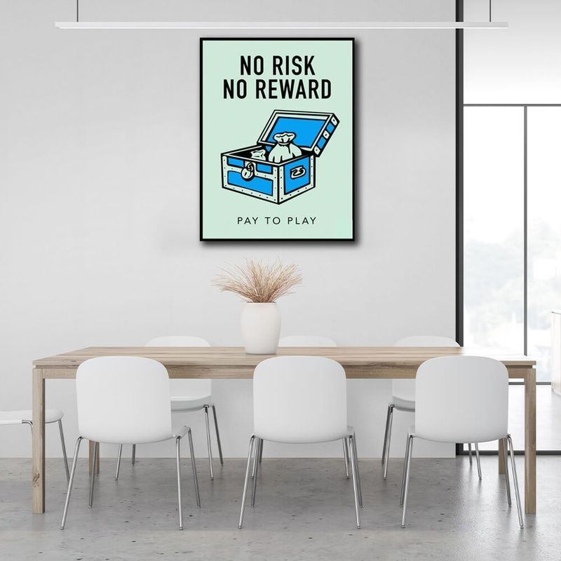 Картина на холсте Монополия No risk no reward, 30х40 см, Холст полиэстеровый