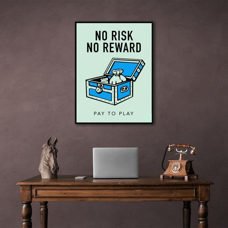 Картина на холсте Монополия No risk no reward, 30х40 см, Холст полиэстеровый
