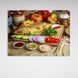 Картина на холсте для кухни хлеб с овощами, 30х40 см, Холст полиэстеровый