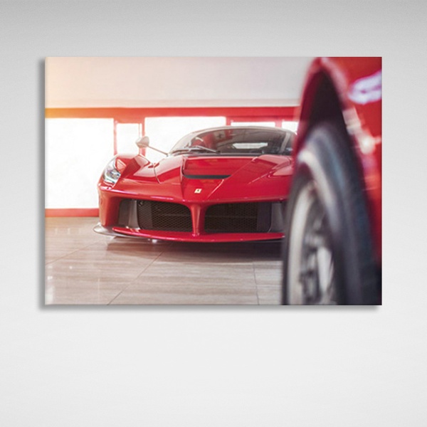 Картина на полотні червоний Ferrari, 30х40 см, Холст поліестеровий