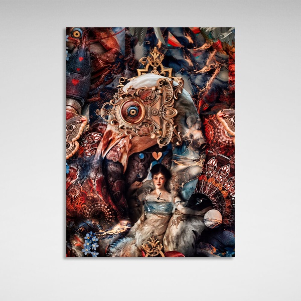 Картина на холсті інтер'єрна Ретро фламінго, 30х40 см, Холст поліестеровий