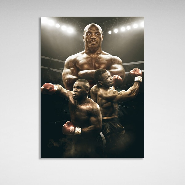 Картина на полотні боксер Майк Тайсон, 30х40 см, Холст поліестеровий